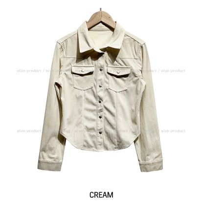 Ribbed slim-fit western shirt
