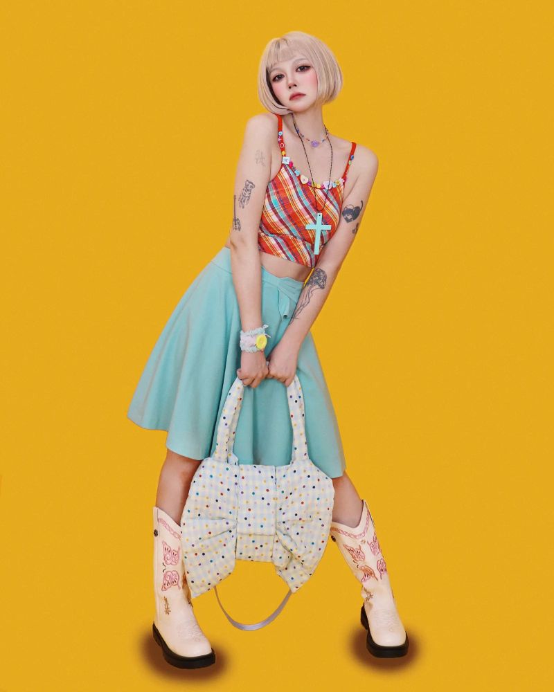 lovely dot ribbon bag (4color)