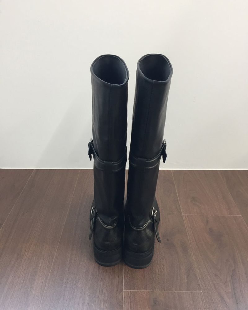 Biker buckle long boots (1color)