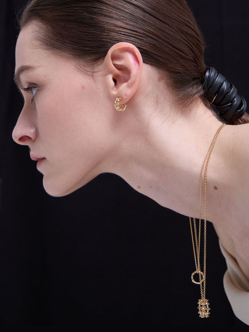 Multi Hash Tag Large Necklace (Gold)