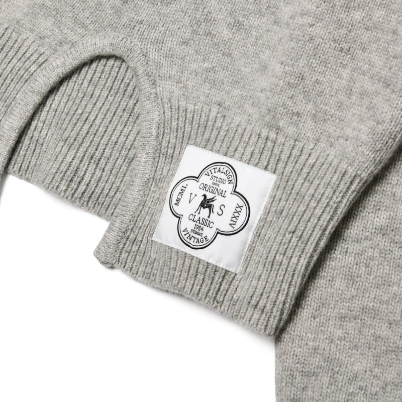 [LINE] Cut Out Line Knit Pullover (2colors)