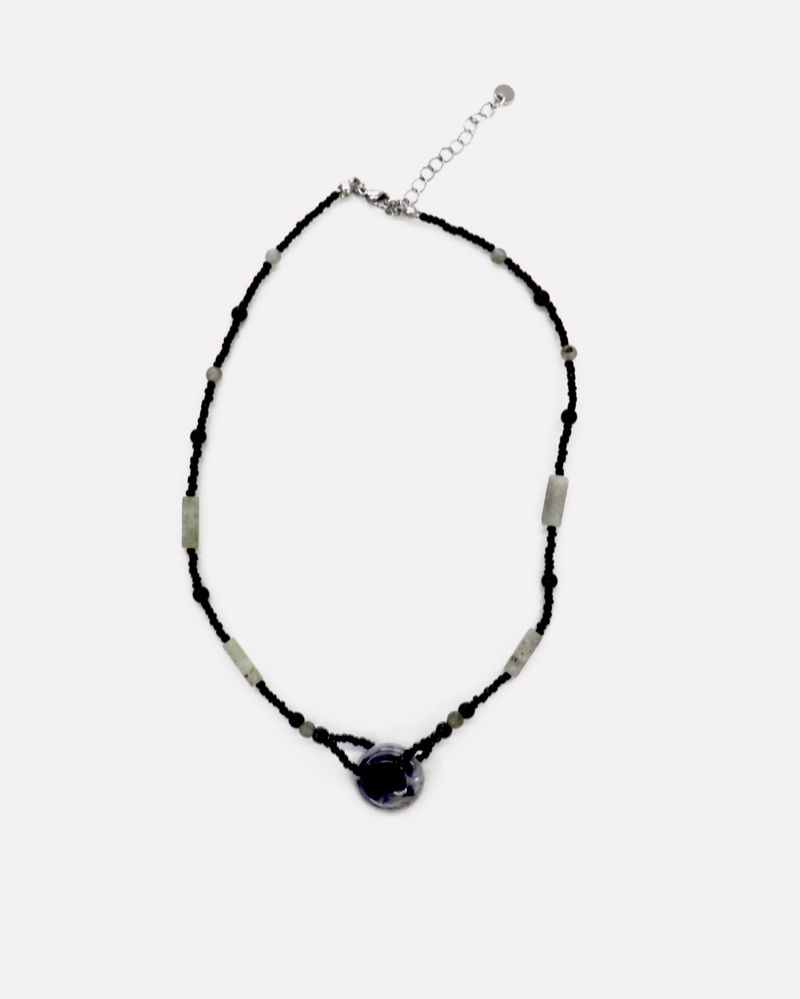 Wipo Vintage Donut Gemstone Necklace
