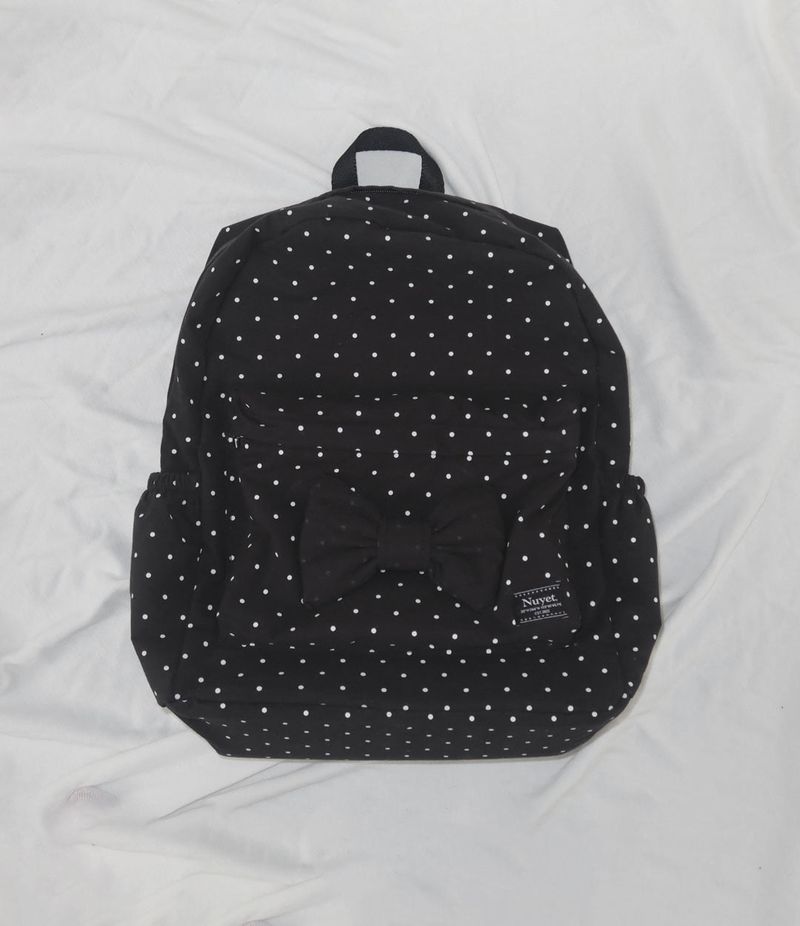 Polka dot ribbon backpack