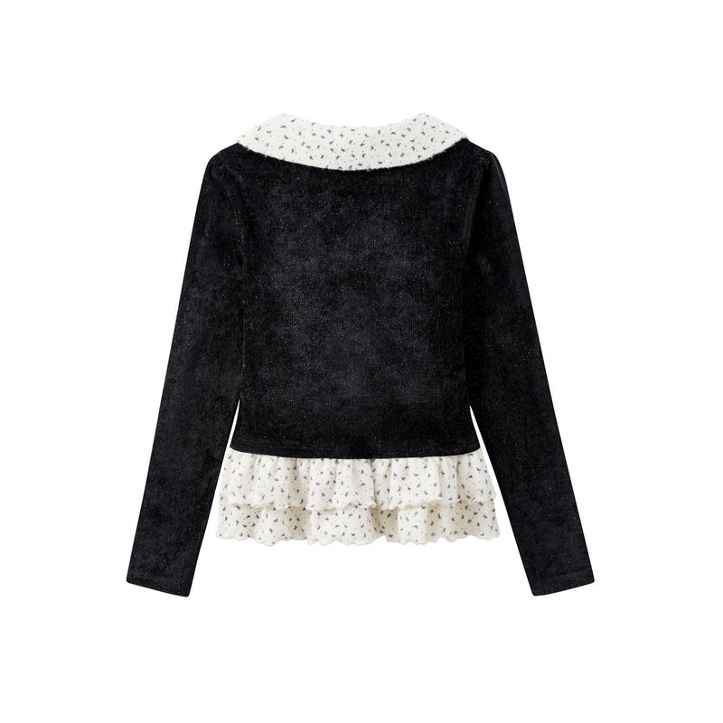 Selly Ribbon Lace Frill Jacket