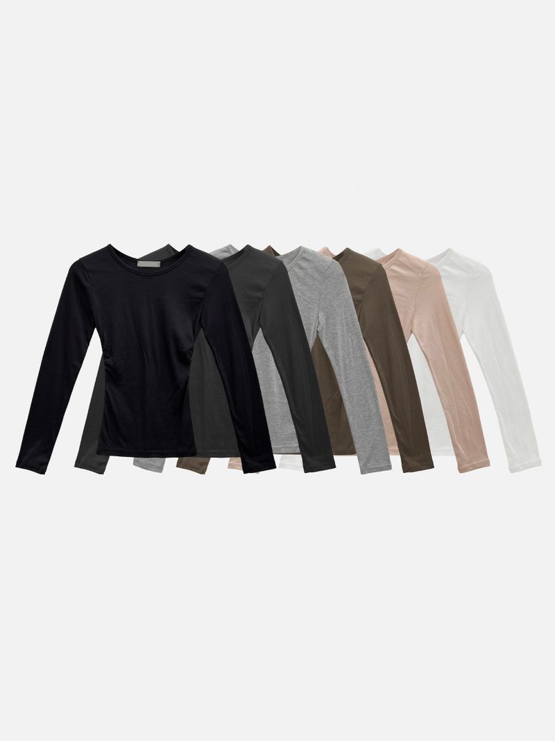 [Long sleeve ver.] Roen Modal Side Shirring Tee (6c)