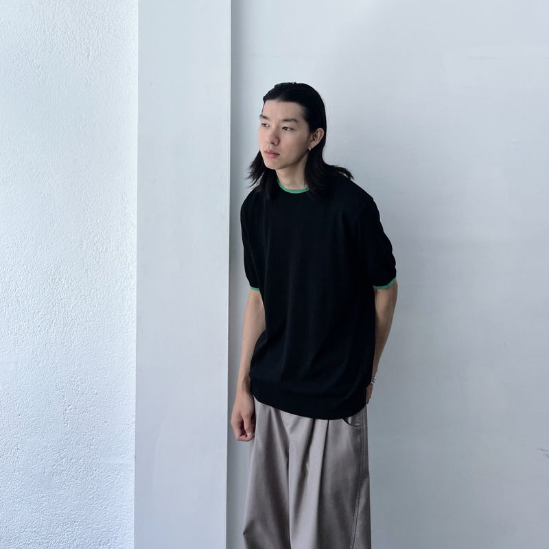 Tonal Trim Knit Top