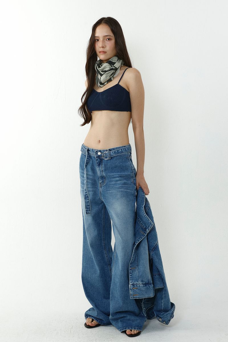 BELTED DENIM_BLUE