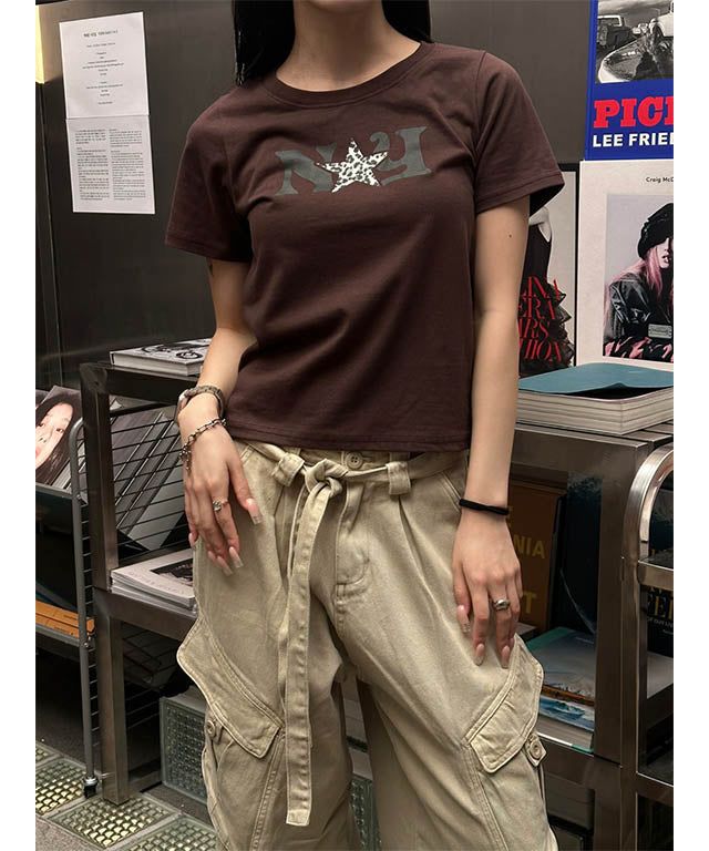 MUZESEOUL(ミューズソウル)の「Leo basic half t-shirts(3color)(Tops)」