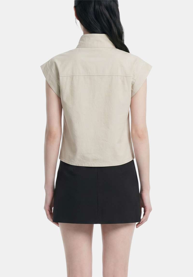 Viro Stand Collar Blouse