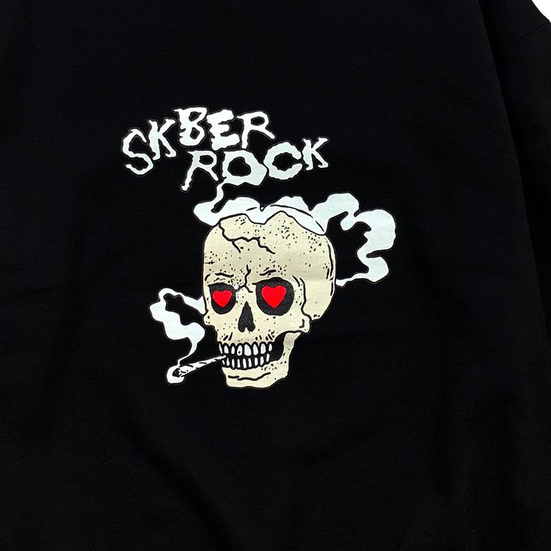 SMOKING SKULL SWEAT SHIRT BLACK