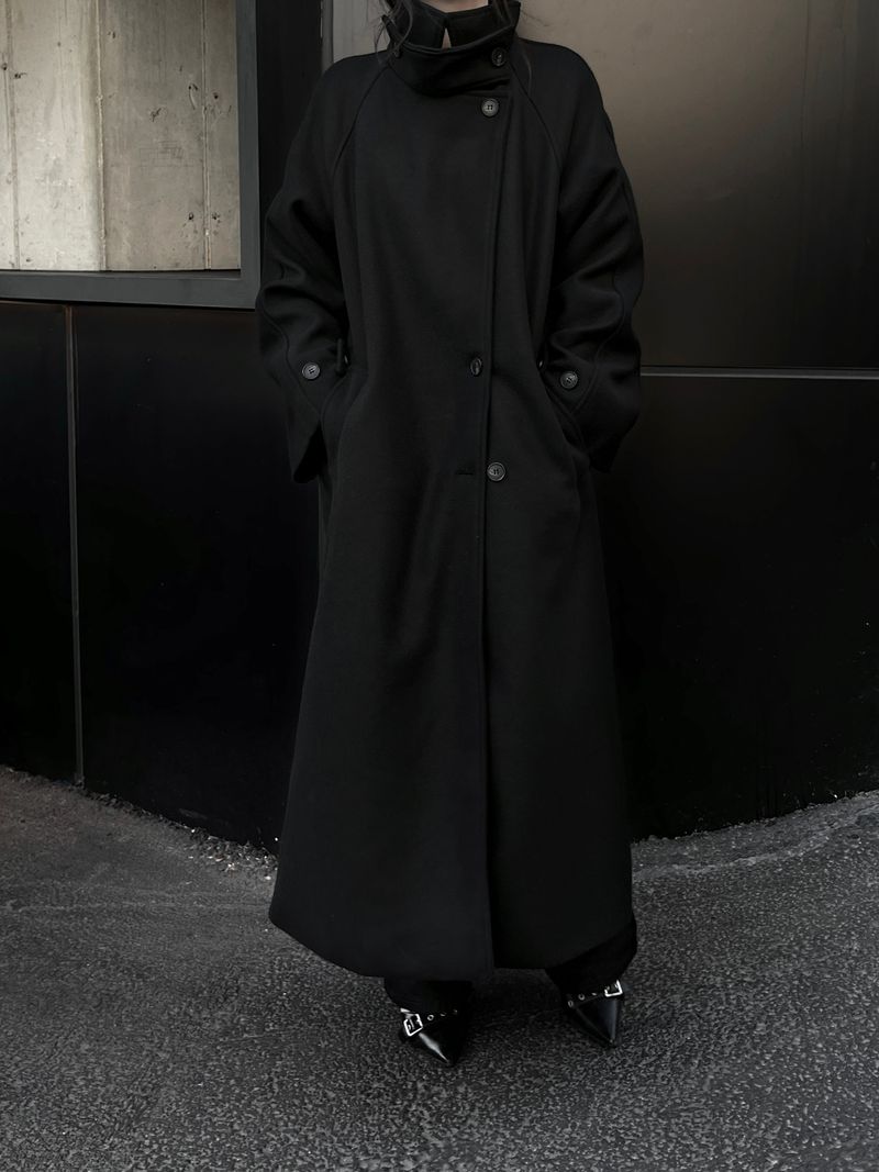 city high neck long coat (2color)