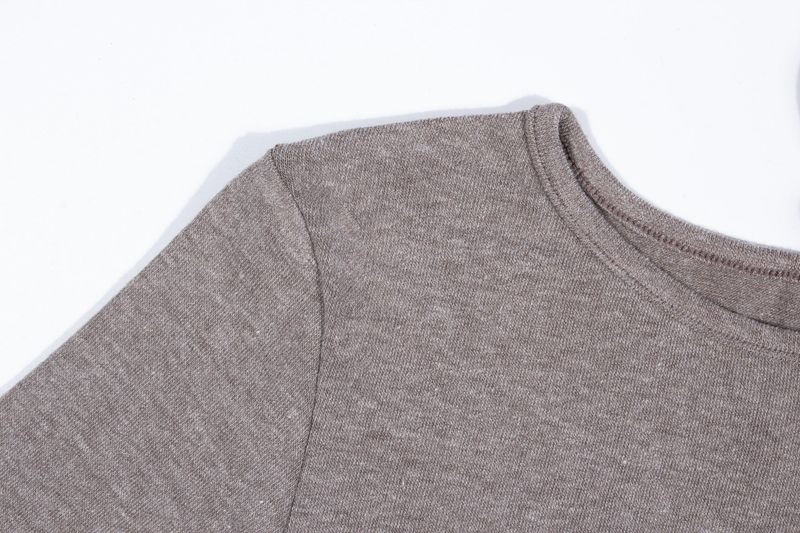UNBALANCED WARMER CROP TOP (Dark Beige)