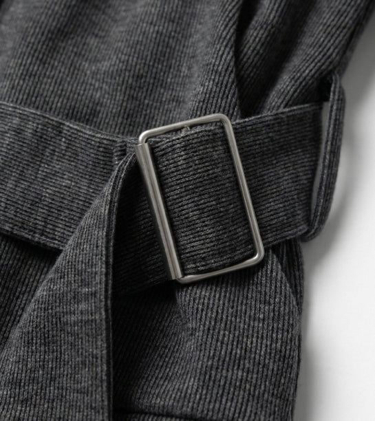 Buckle Strap High Neck Jersey Top