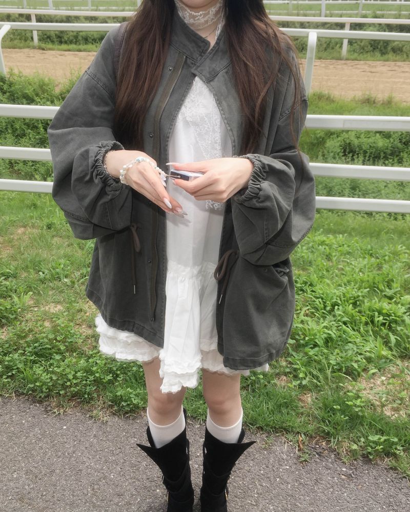 Washing short pigment jacket