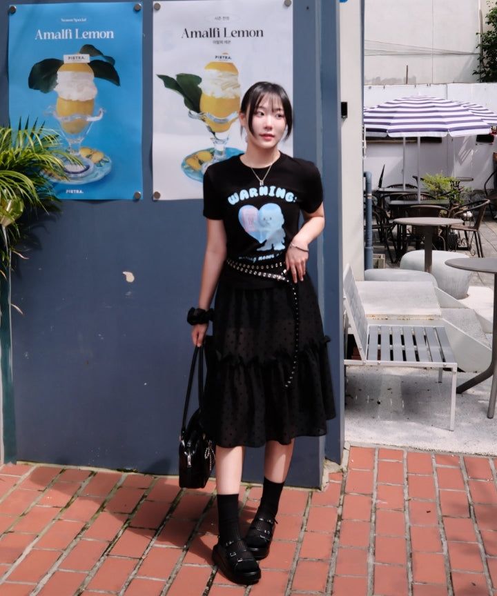 cottonrebirthclub（コットンリバースクラブ）の「メルティングキャットスリムTシャツ (4color)（トップス）」