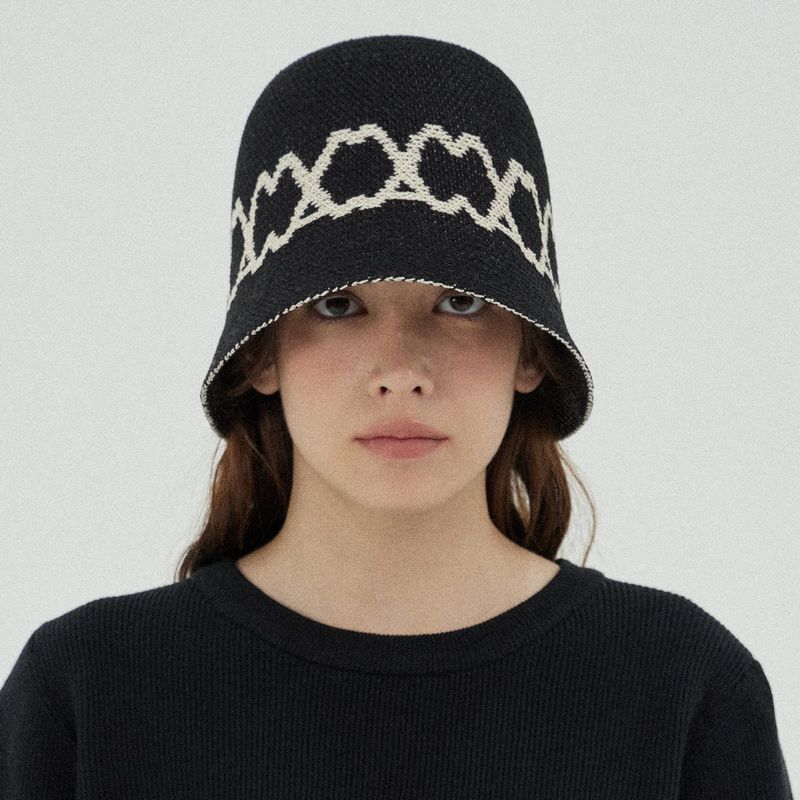 VA Curved Logo Jacquard Bucket Hat / Black