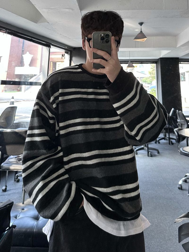 sain peach stripe round mtm