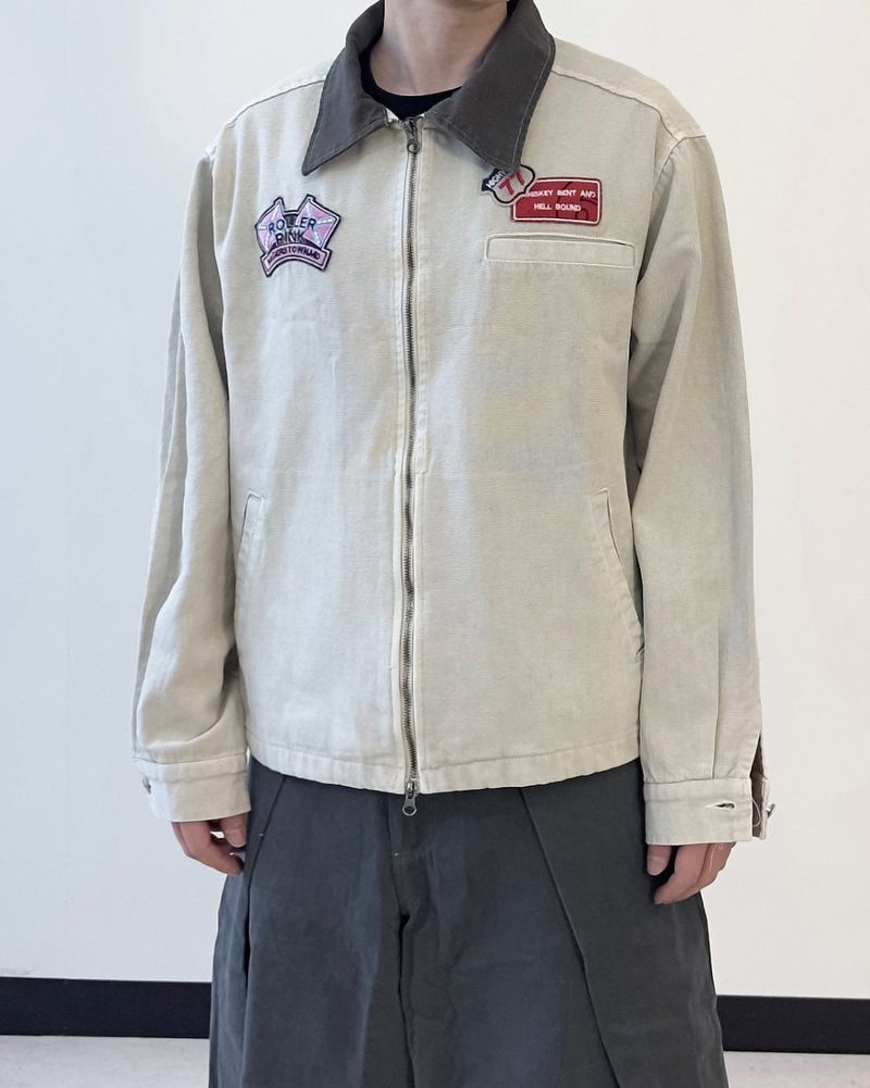 Woven Patch Pigment Work Jacket