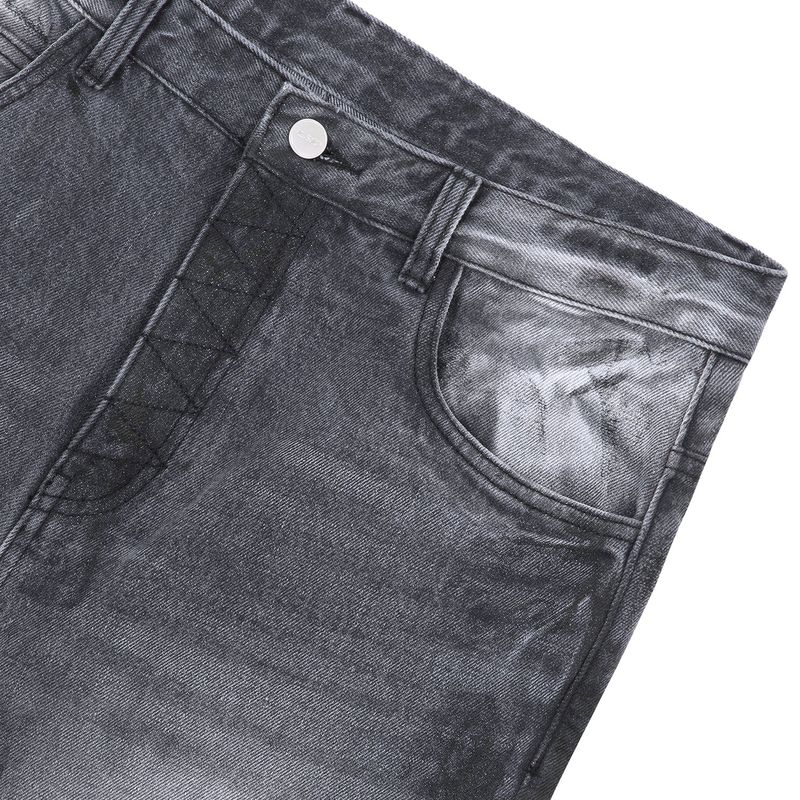 Dirty Washed Denim Pants_Dusty Black