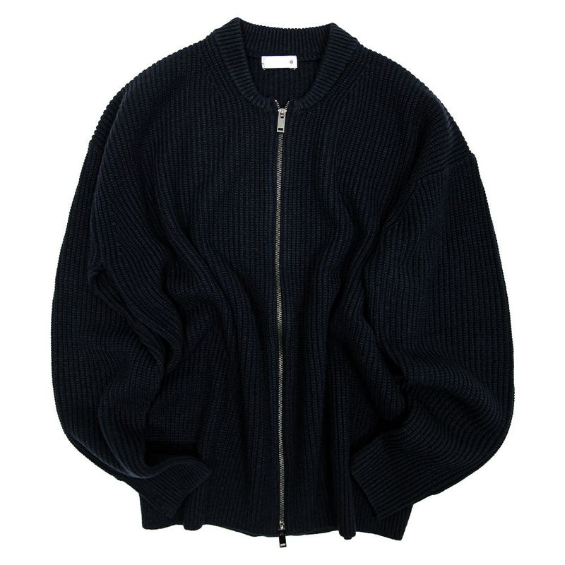 Usual 2way Knit Zip-up - 2COLOR