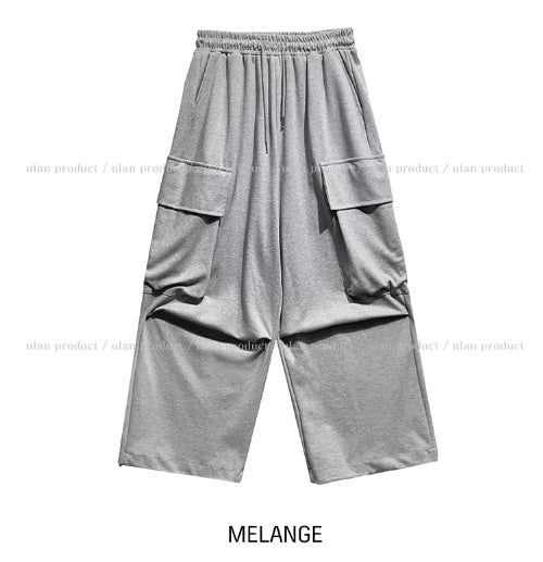 Hack Wide Big Pocket Sweat Cargo Pants