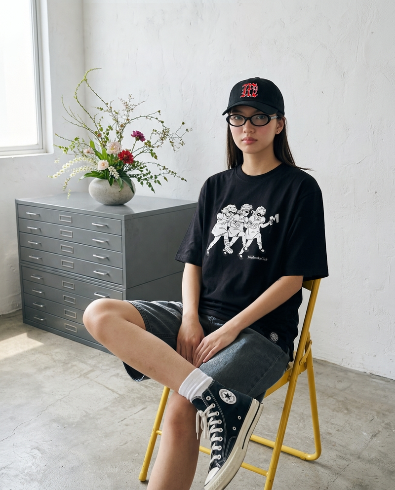 TROUBLE TROUBLE ( GIRL OVERSIZE TEE )