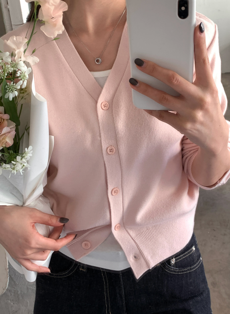 Nitz Pudding V-neck Cardigan / 10 colors