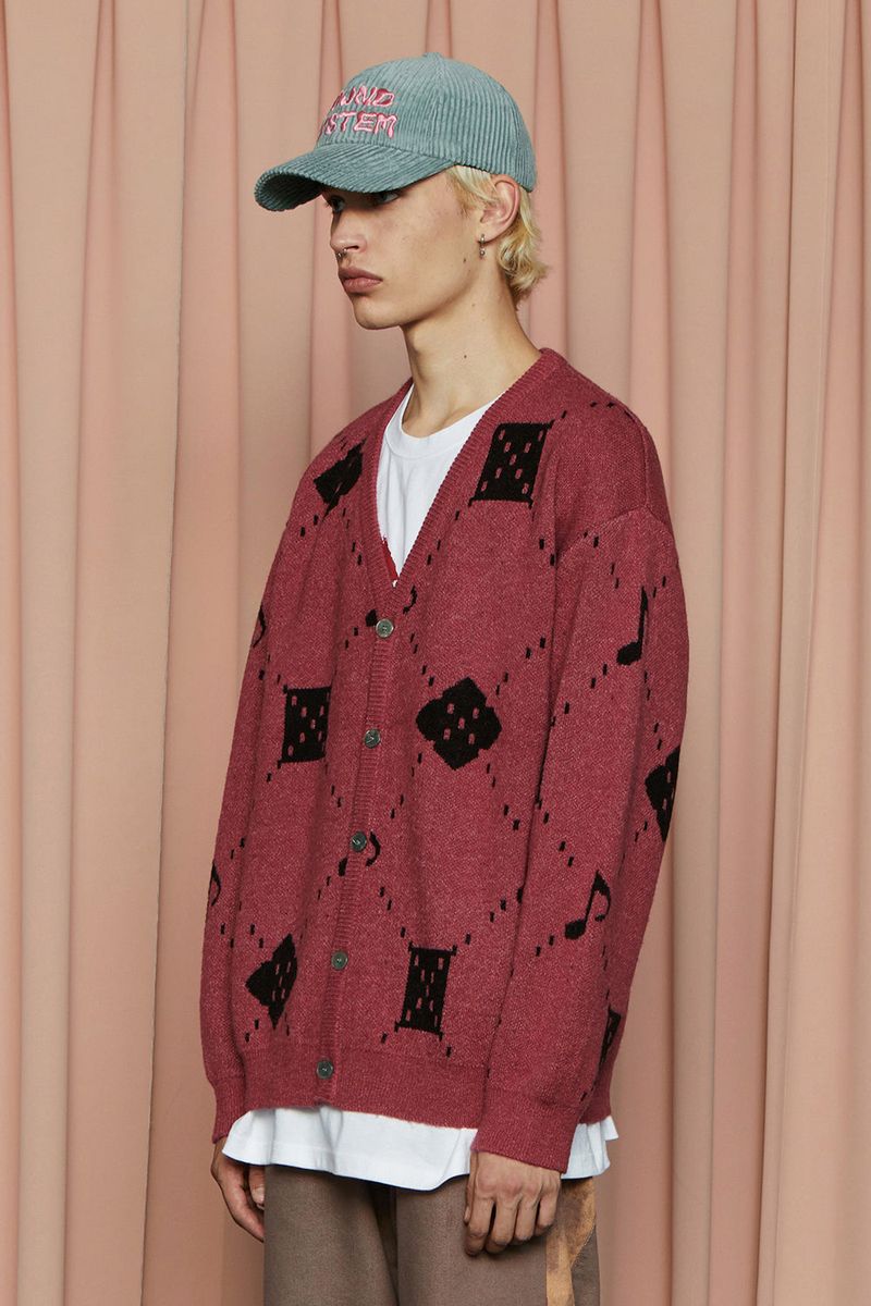 MUSIC ARGYLE CARDIGAN / PINK