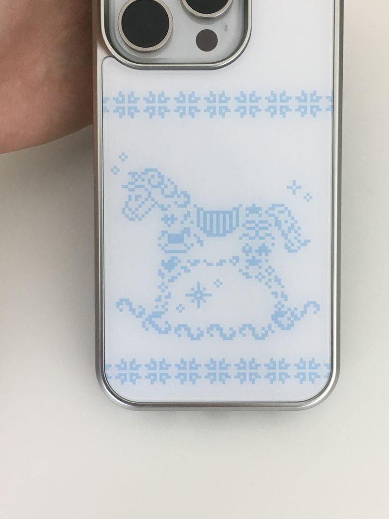 blue horse case (silver glass)