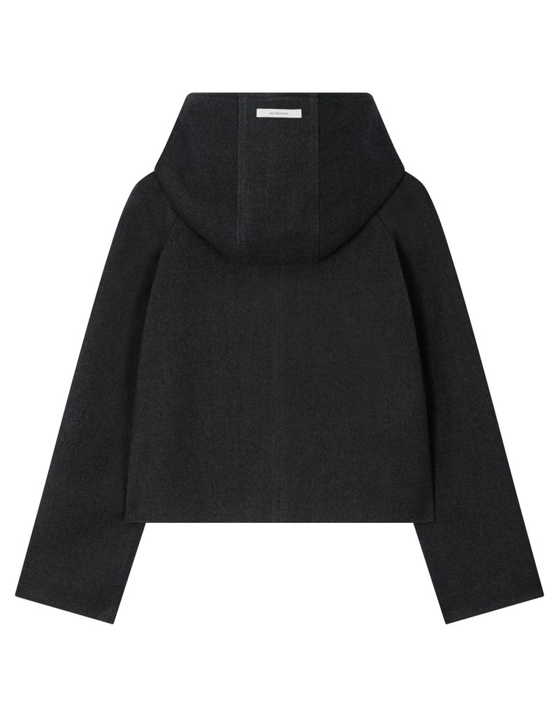 SOFT HOODED COAT(CHARCOAL)