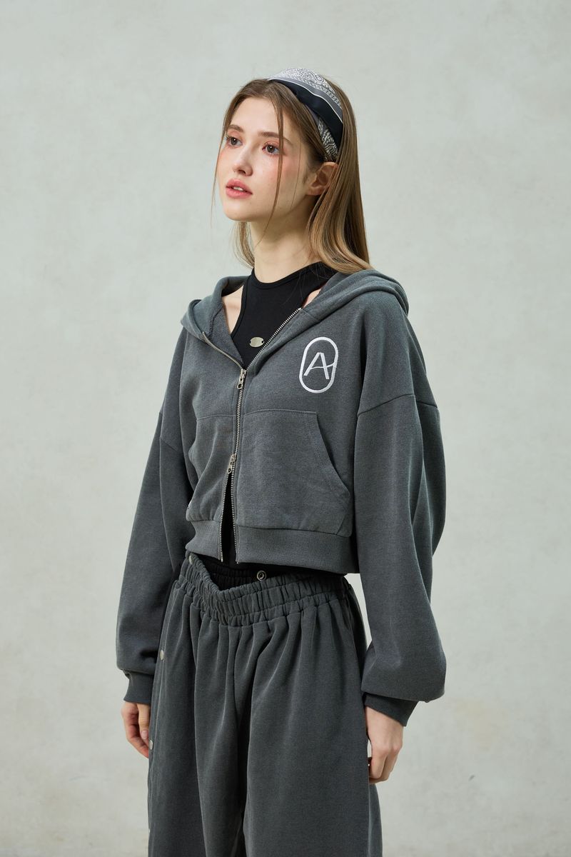 PITA HOOD ZIP-UP / CHARCOAL