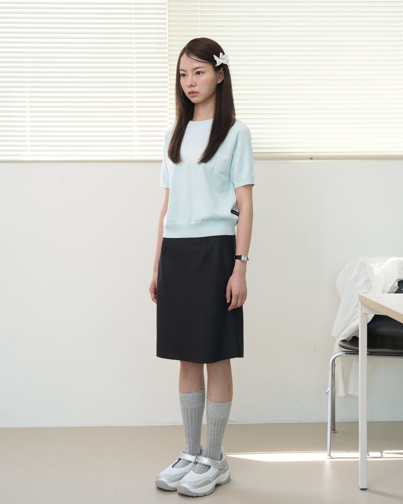 ZIZE LOGO HALF KNIT (BLUE)