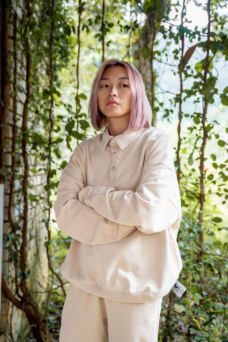 S ポロ | Blanks L/S Polo | Flat White