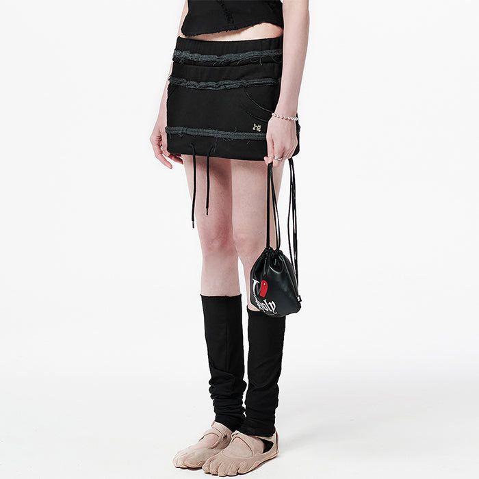 HOLY NUMBER 7(ホーリーナンバーセブン)の「Sagging Layered Mini Skirt(Skirts)」