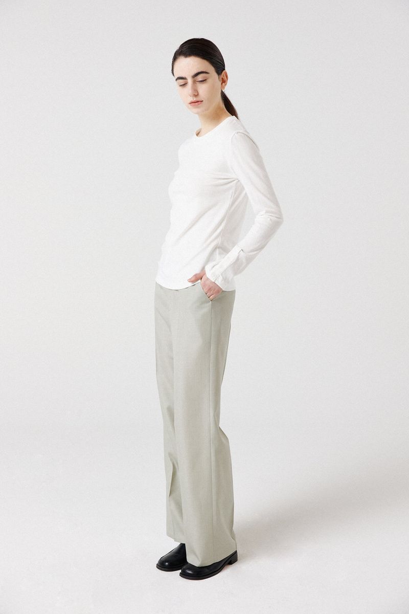 modal button long sleeve top_white