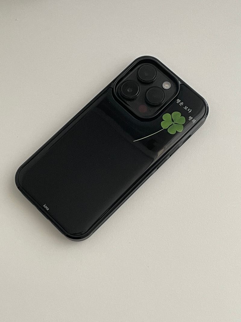 happiness than luck black case (epoxy)