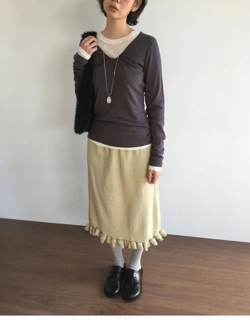 Leaf Low Cutting Long Sleeve (6color)
