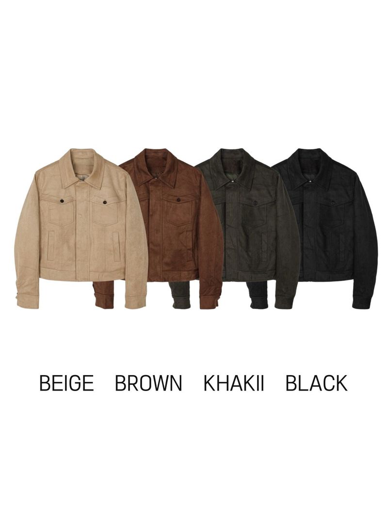 Western Collar Suede Jacket (No.849)