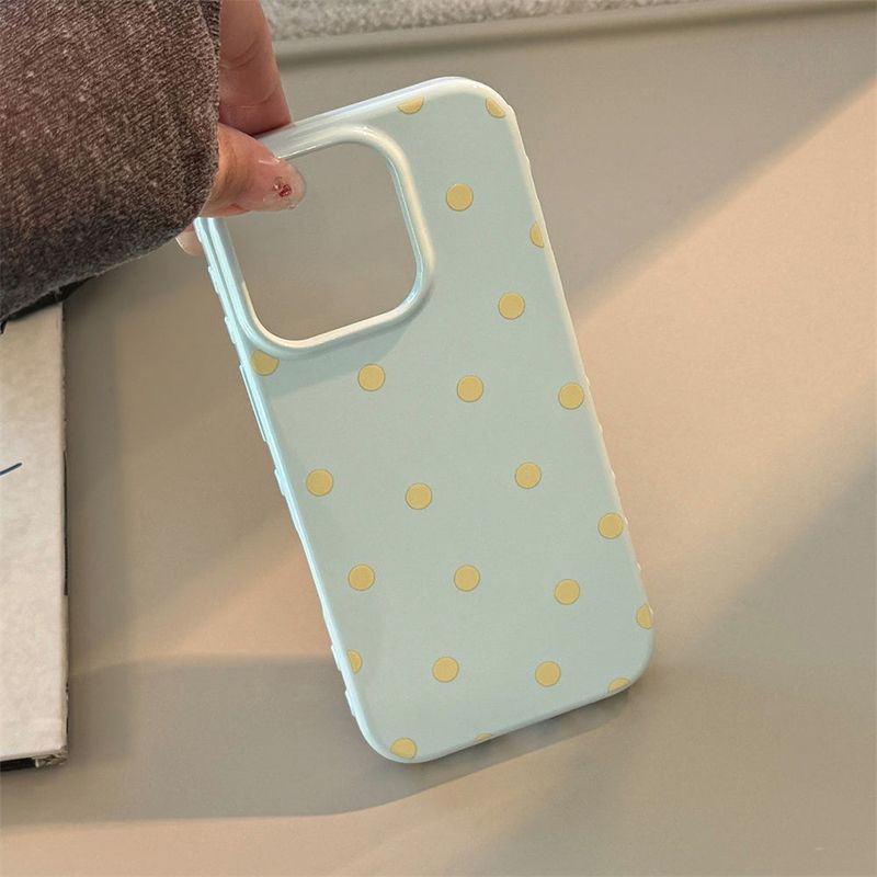 Pastel Tone Dot Pattern Jelly iPhone Case