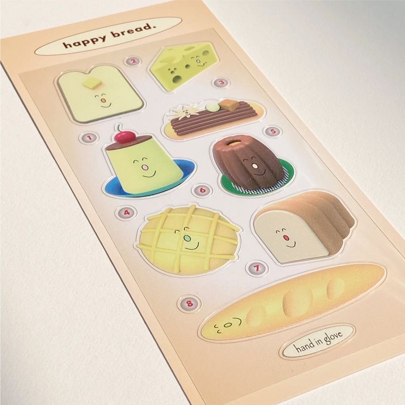 happy bread sticker