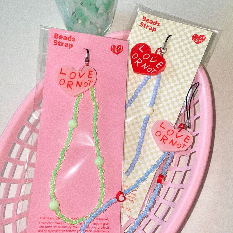 [MADE]Pink Love-Sky Bead Strap
