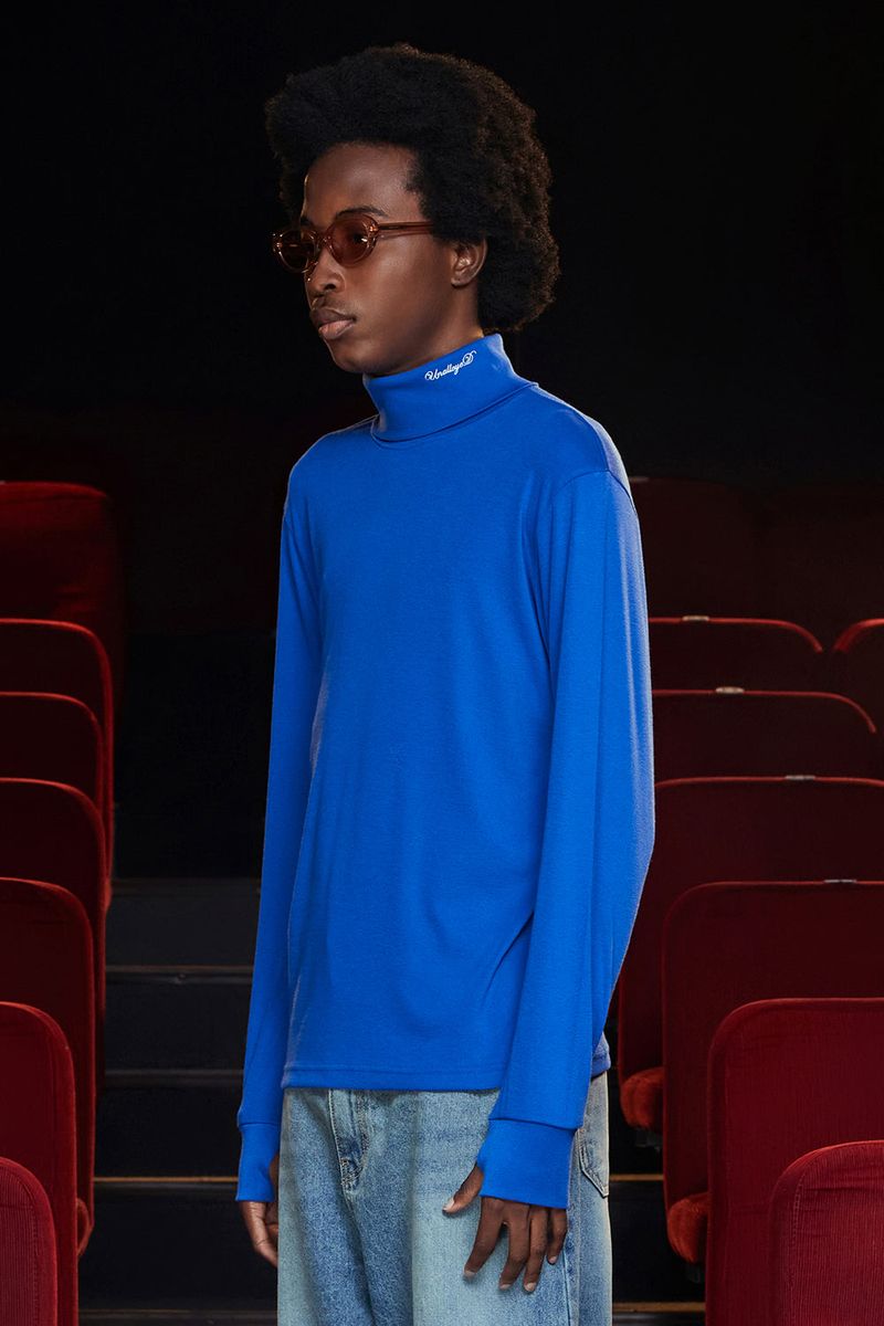 TURTLENECK KNIT T SHIRT / BLUE