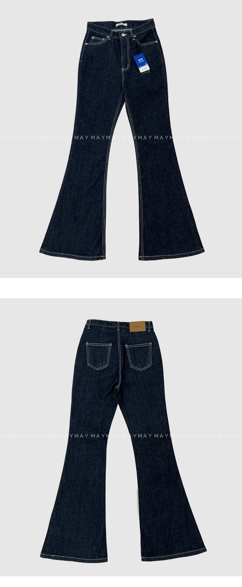 NON-FADE DENIM BOOTCUT PANTS