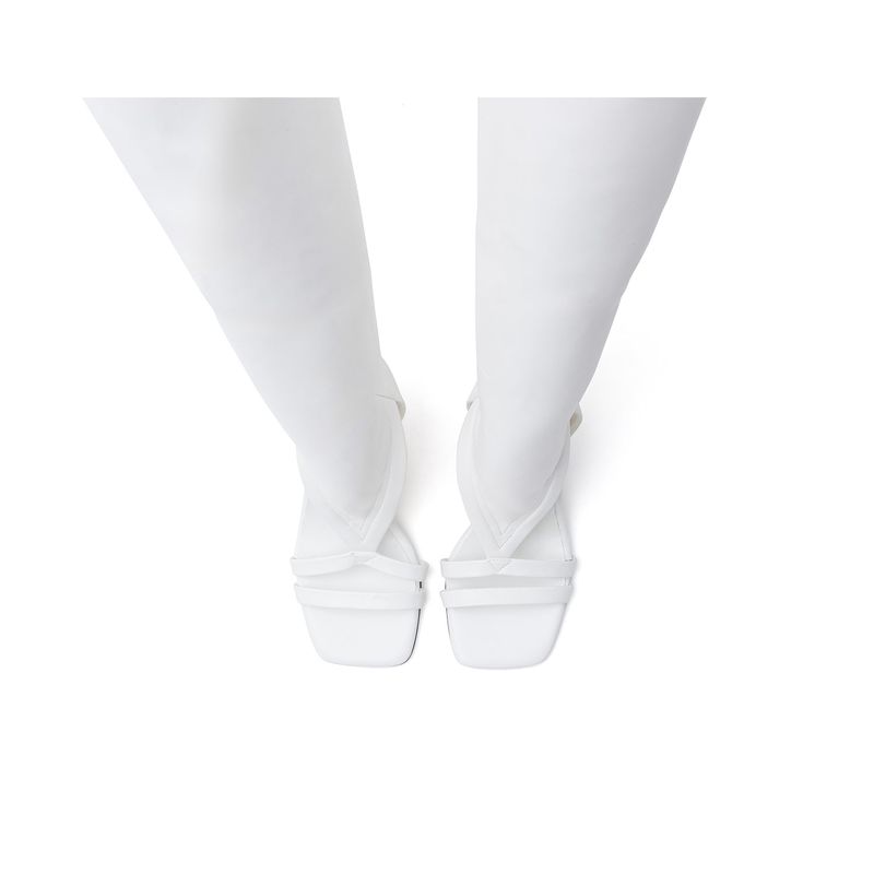 Side Cut-Out Open Toe Boots Heel(White)