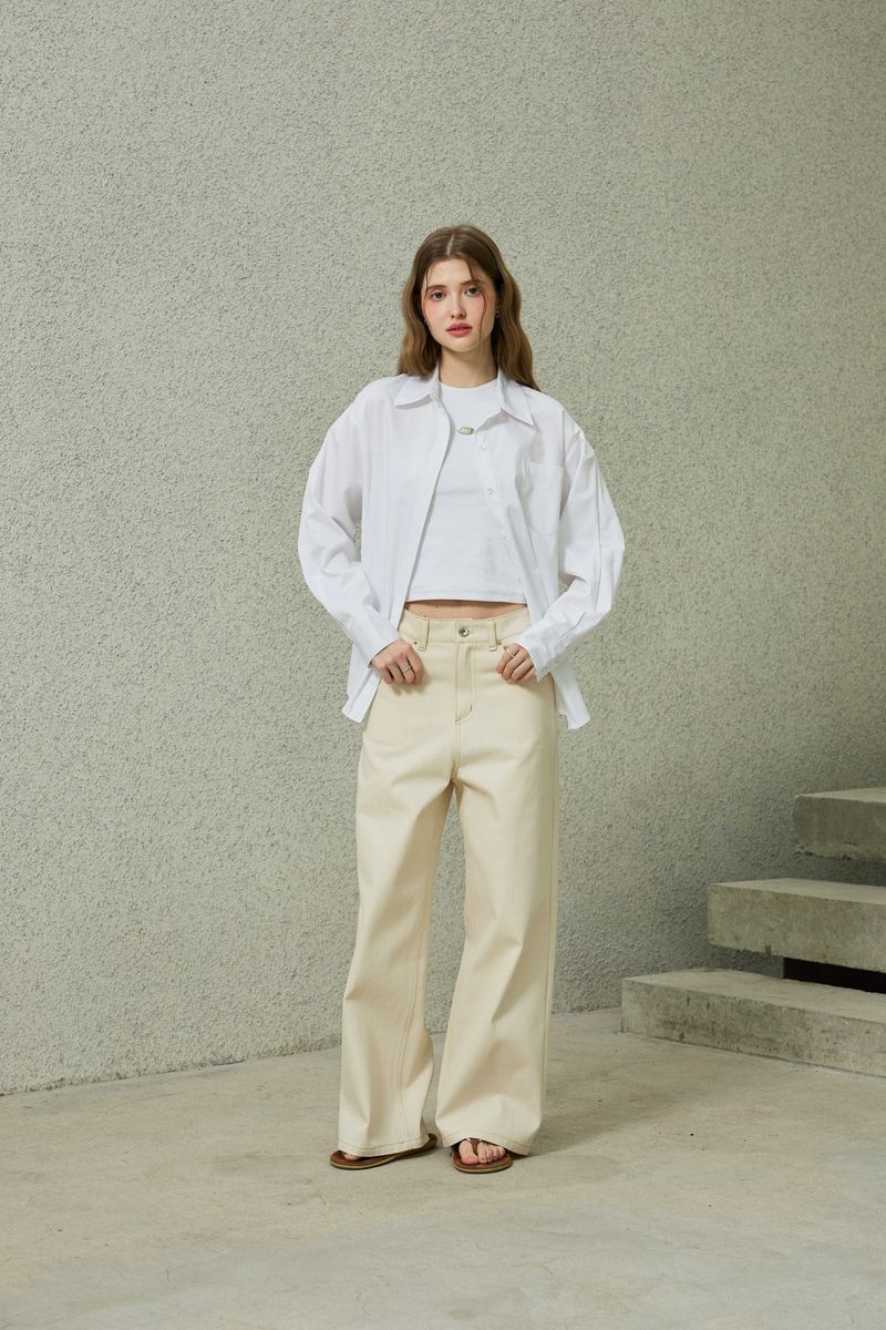 NOAH WIDE PANTS / BEIGE