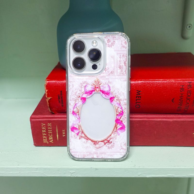 【MADE】Ribbon frame Jelly hard Phone case