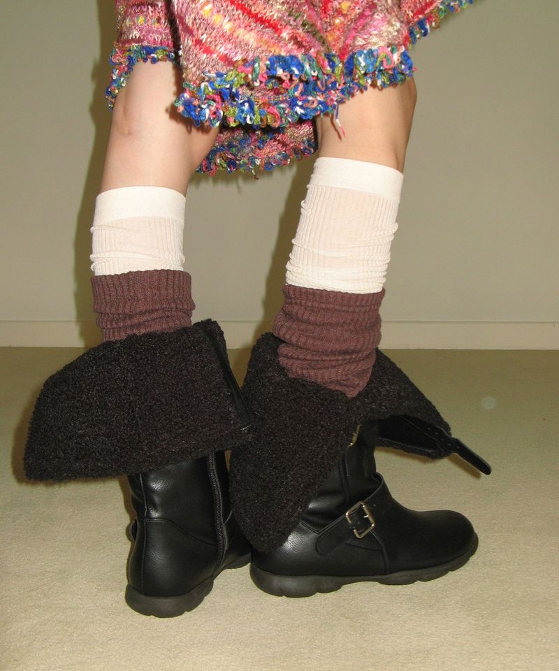 Ember 0034. Belted Fur Boots - 2colors
