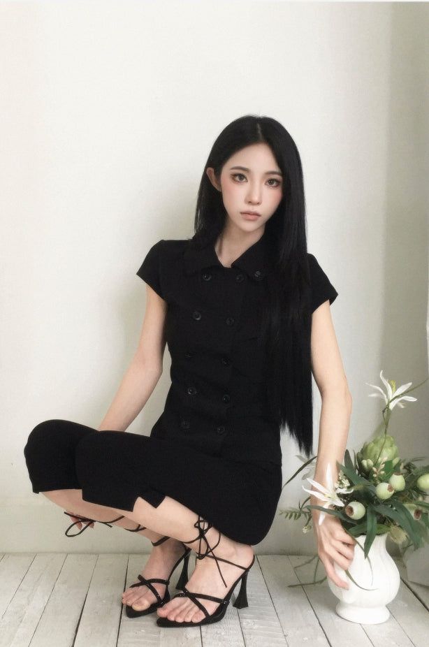 26SS★ [ EEUN MADE ] Rosette Button Top