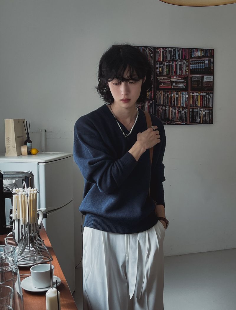 モストウィッシュVネックニット (8 color)