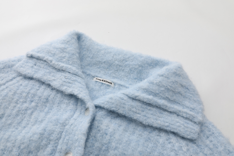 Sky Mood Collar Knit Cardigan